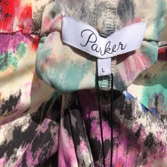 NWT Parker Large Romper Jumpsuit Sleeveless Watercolor Oasis Scout Shorts Mini - Picture 11 of 12